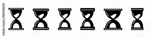 Hourglass icon vector collection. Set of hourglass icon vector designs. Stock vector.