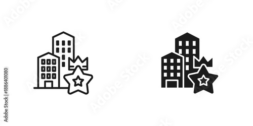 City Skyline with Star Burst Effects