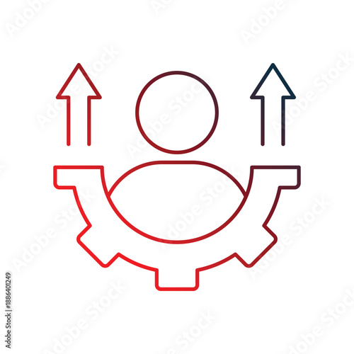 Human Evolution icon with white background vector stock illustration