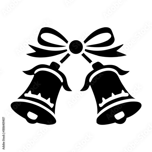 agogo bells double cowbell icon silhouette illustration for percussion music and latin cultural design