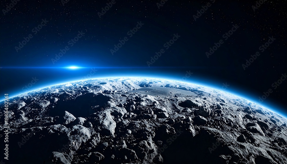 Obraz premium Earth from Space with Atmosphere and Clouds.