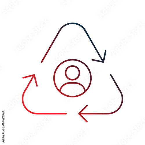 Rebirth  icon with white background vector stock illustration