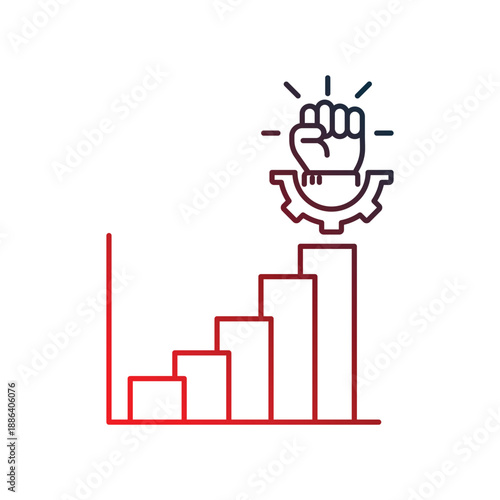 Resilience  icon with white background vector stock illustration