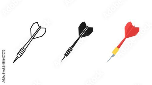 Collection of Dart Illustrations in Various Styles