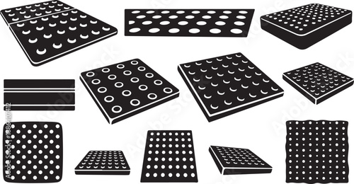 Various Braille blocks for visually impaired people education tools