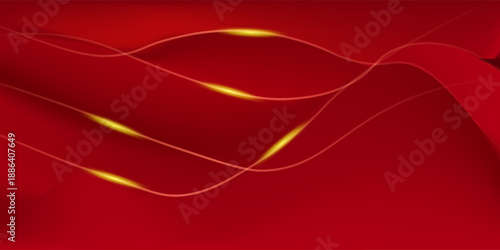 Abstract background design modern red and gold geometric elements vector illustration