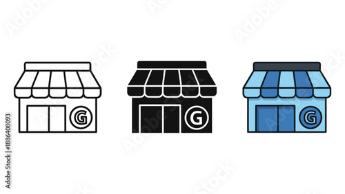 Three Iconic Storefronts in Different Styles