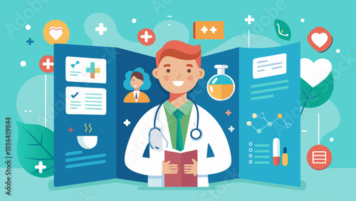 Doctor Medical Healthcare Concept Illustration with Modern Flat Design