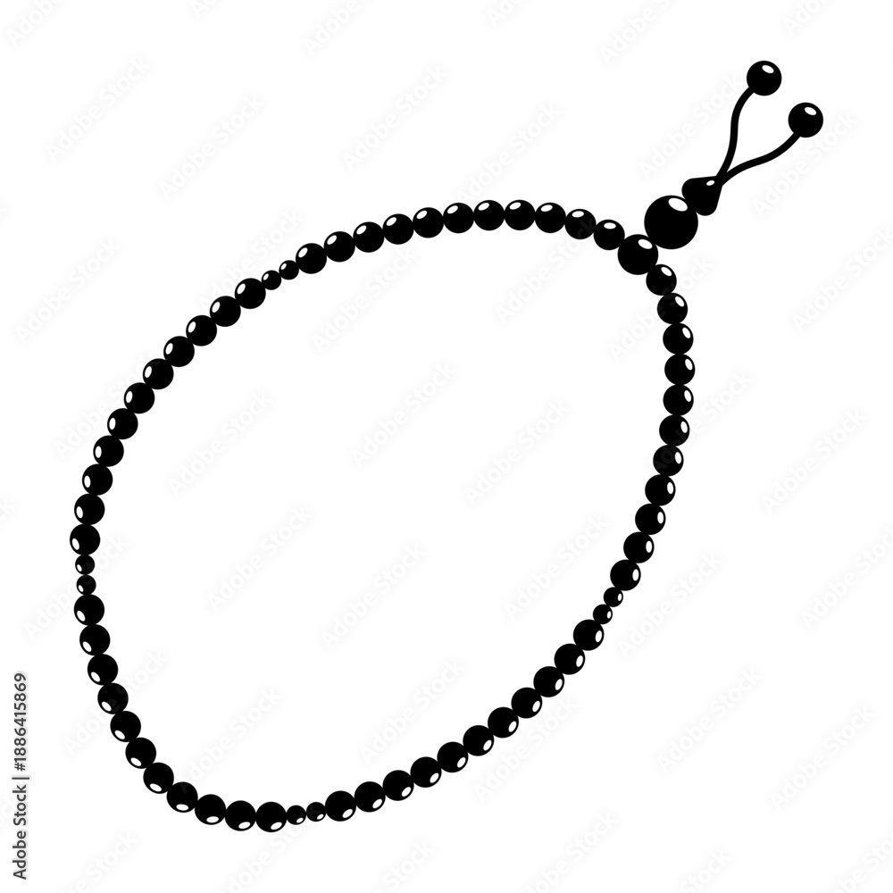 Fototapeta premium Islamic Prayer Beads Icon