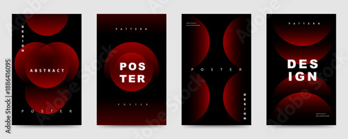 Black abstract poster icon representing graphic design layout.