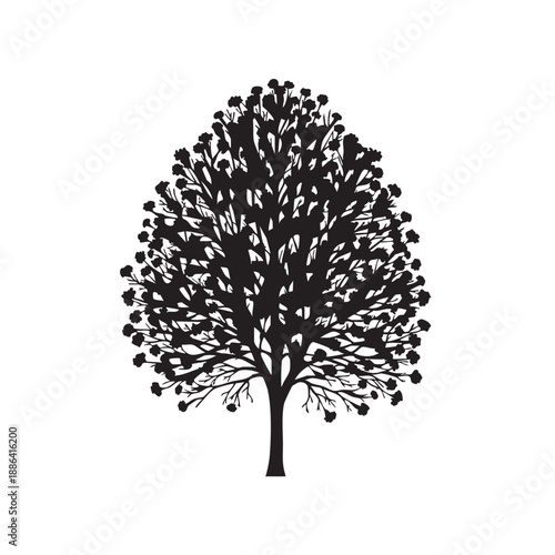 vector tree silhouette