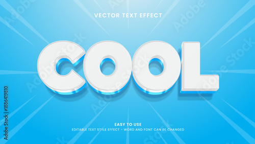 editable text effect cool 3d style premium vector