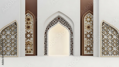 Wallpaper Mural Islamic Architecture Archway with Intricate Geometric Patterns. Torontodigital.ca