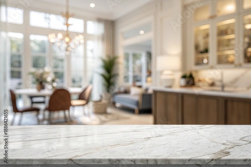 Wallpaper Mural A wooden table with a view of a restaurant Torontodigital.ca