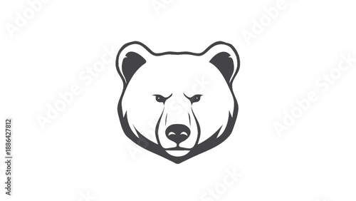 Stylized illustration of a bear head logo.
