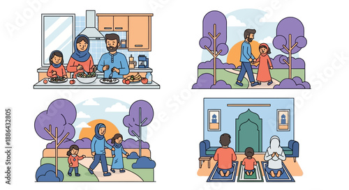 People interacting in various settings including office and outdoor environments from multiple viewpoints