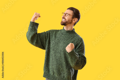Portrait of happy young man...