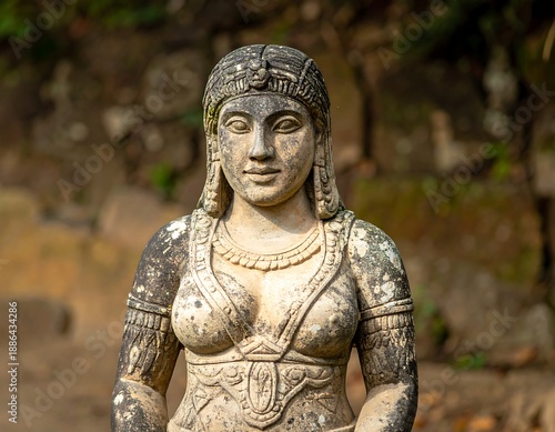 Wallpaper Mural Ancient Stone Sculpture of a Female Figure in Sri Lanka. Torontodigital.ca