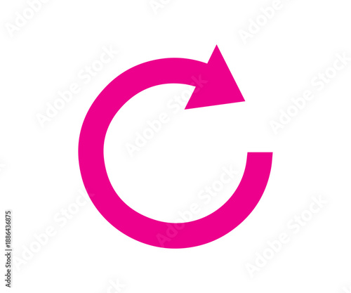 Free Download Pink circular arrow icon is designed to signify a reload function, repeating cycle, or rotation element for use in dynamic web and application. - GFXLoad