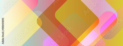 Warm and sunny abstract composition featuring layered diagonal shapes in gold and orange tones