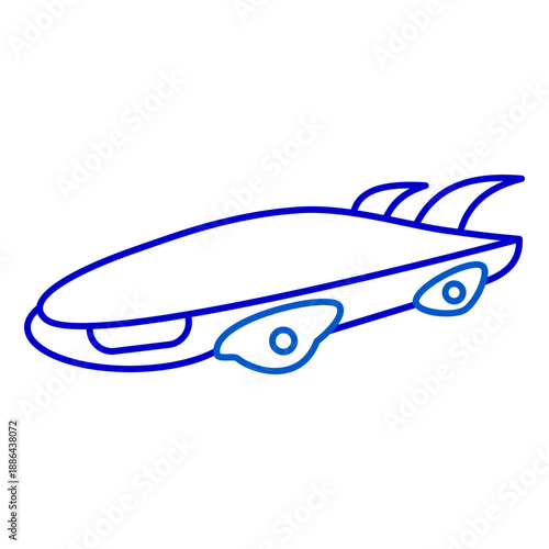 Sleek Futuristic Hover Car