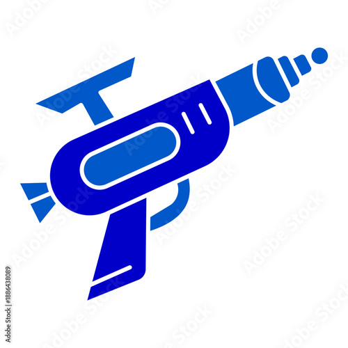 Solid Blue Ray Gun Blaster
