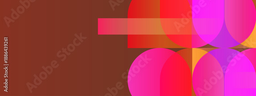 Unique brown and pink geometric intersection with bold shapes and warm tones for corporate presentation backgrounds