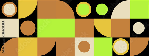 Geometric composition using natural forest tones to create an organic yet structured abstract look