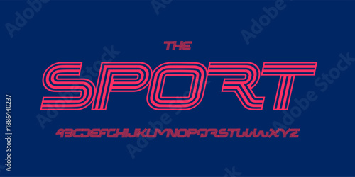 Racing alphabet. Speed sport font, automotive type for modern dynamic logo, headline, auto car branding and merchandise, typography and packaging. Wide bold italic letters, vector typographic design