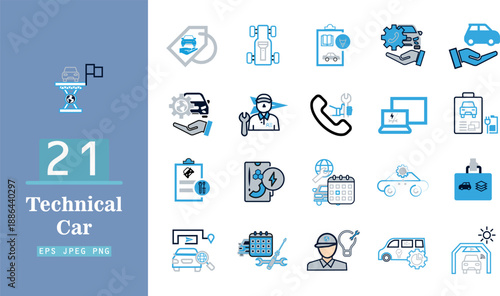 A clear icon showcasing a car elevated on a hydraulic lift within a service bay, representing professional vehicle inspection, undercarriage repair, and comprehensive safely in a modern auto workshop.