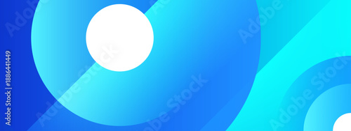 Professional deep blue gradient background with a clean white focal sphere for corporate and technology branding