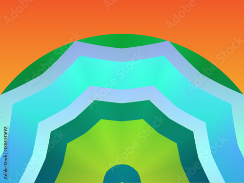 simple background with half circle dynamic line art shape	