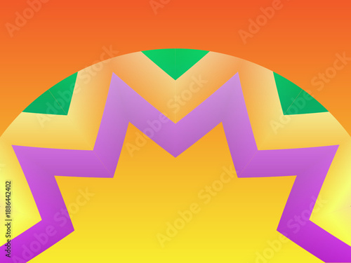 simple background with half circle dynamic line art shape	