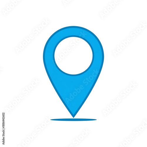 Free Download A blue map pin icon on a white background - GFXLoad