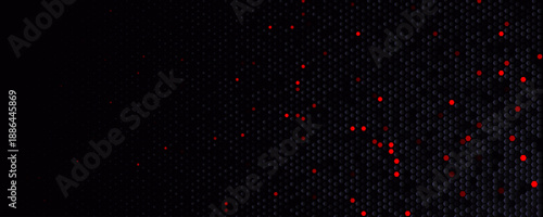 SaaS uptime status background, minimalist hex mesh with red incident points. Status pages, KPI slides, postmortems. Reliability backgrounds for ops teams. Vector illustration