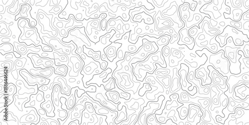 Abstract Topographic Line Art Design Background