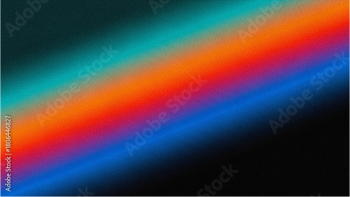 Vibrant rainbow gradient beam illuminates dark space with colorful light display