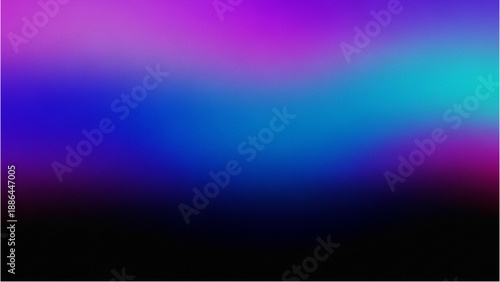 Vibrant colors blend in a gradient landscape viewed from a high vantage point