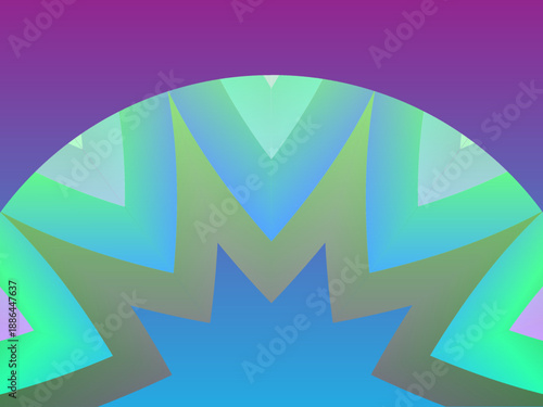 simple background with half circle dynamic line art shape	