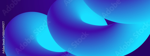 High quality cyan and blue abstract background with 3d fluid liquid flow and soft glowing light effects