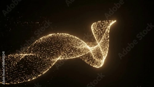 3d rendered illustration of a dna molecule forming a stylized animal footprint icon design as a symbolic vector art silhouette