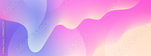 Clean minimalist background featuring soft pastel pink and blue fluid waves with a smooth gradient