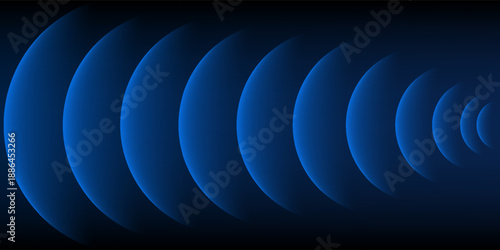 Wave light effect, radar neon waves are spreading