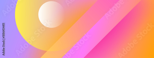 Elegant diagonal bands with a soft purple to pink gradient and a subtle sun-like circle element