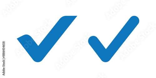 Blue Checkmark Icon for Approval, Verification and UI Design