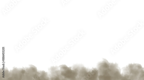 Light dust fog PNG overlay isolated on transparent background, soft smoke border cinematic frame
