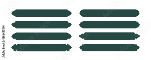 Minimalist Islamic Ramadan frame. Arabic design with Turkish ornaments and a blue background. Arabesque ribbon stickers for banners, labels, and sales flyers.