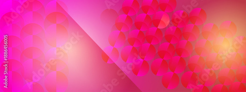 Elegant pink and magenta gradient background with repetitive translucent circular shapes and a soft diagonal glow