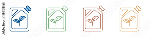 Biofuel Icon Set Multiple Style Collection
