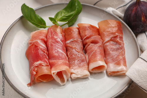 Plate with delicious prosci...